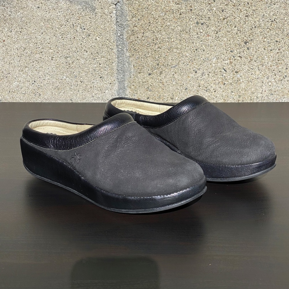 FLY London - Black Beak Leather Mule - Size 6.5 - 7 - Picture 5 of 14